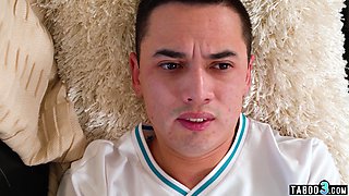 Mature stepmom prepares for a final exam