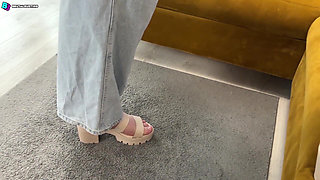 Unstoppable Testicular Destruction! Her Legs Are Making a Salad Out of His Crotch