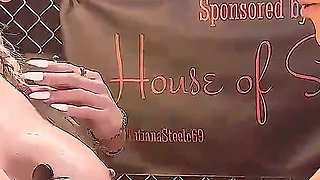 Naked Oil Sex Fight: Mars Solo & Sinthia Bee Strip Down and Get Oiled up for a First Ever Female Fight Ending in an Intense Orgasm