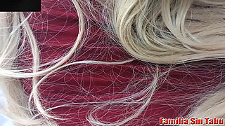 My first time fucking with my stepdaughter she gives me a full creampie in the ass
