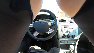 Wife Wants to Fuck in the Car and Rides My Hard Cock for a Nice and Wet Creampie