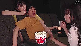 Its A Weekday Afternoon At The Movie Theater, And The Only Customers Are Me And A Slut... I Really Wanted To See This Movie, But... She Keeps Teasing My Nipples And Dick Through My Clothes, So I Cant Concentrate