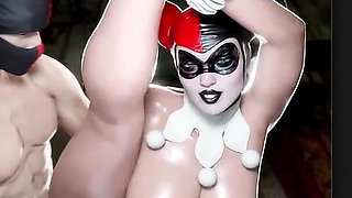 Tight Bald Pussy Harley Quinn Laughs While Getting a Nice Hard Bulging Fuck