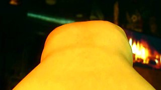 Bigtittygothegg Rides A Glass Dildo In Reverse Cowgirl