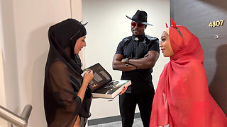 Priest Punishes Two Very Naughty Big Ass Girls with His Big Cock- Yasmina Khan- Aaliyah Yasin