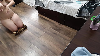 Sexy Wife Workout at Home Naked