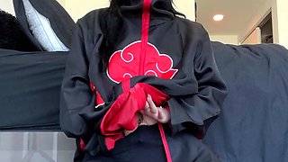 Lovely Amateur teen brunette masturbating outdoor