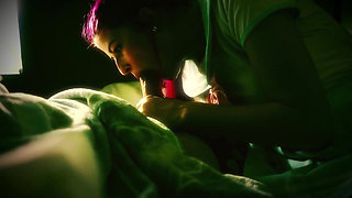 Stepmom tucks in Tyler with a special hug & feeds him his own sleepy seed