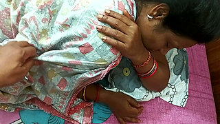 Indian Beautiful Bhabhi Fucked by Neighbour Young Boy While Slept in Fever on Bed