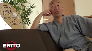 Erito - big titted cougar satisfies her Hairy Pussy with a magic wand before getting a hot internal cumshot