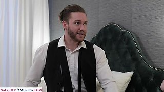 Summer Hart husband listens in while she gets fucked!