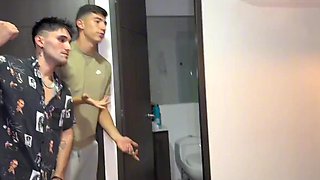 Slender Latina gets roughly double penetrated by monster cocks