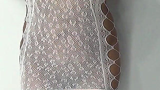 Mature Solo in a White Suit