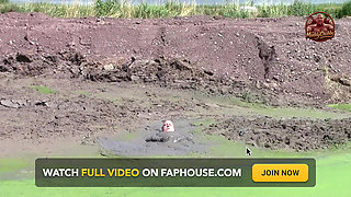 Mud Bath in Dark, Creamy Pond Mud
