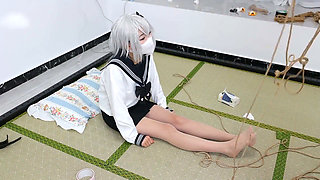 Barefoot Girlfriend's Bare Feet and Tickling Foot