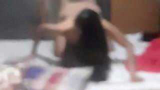Teen Asian Fuck Her Both Holes by Inserting Dick From Ass to Pussy