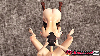 MILF Mila 3D Animation - Handjob Big Dick, Frenulum Licking, Deepthroat Cumshot in Uncensored Hentai