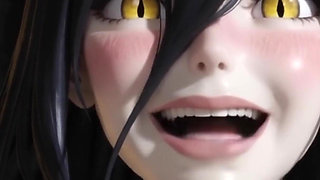 Animated Albedo Overlord Anal Footjob Blowjob Hentai