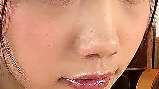 Skinny Asian Teen Bibichichi with Really Small Tits Filmed in a Threesome