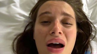 Lana Rhoades Gives a Steamy Footjob and Blowjob Before