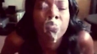 Ebony Amateur's Massive Facial