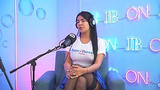 Busty Mayaofi Goes Wild On The Machine and Ends Up Asking For All The Cameramans Cum On Her Face