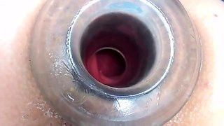 Kinky mature penetration huge tunnel dildo and other toys