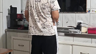 The Maid Got Fucked in the Ass in the Kitchen While Washing the Dishes.