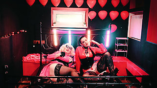 Full Fetish Lesbian Marathon - Two Curvy Girls in PVC, Latex & Pantyhose Devour Each Other