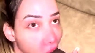 Eloa Lins Sucking on a Big Black Monster Cock
