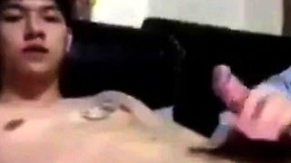 Asian Twink Jerks Off on Cam