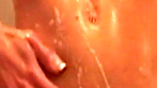 Blonde Vixen Drenching Her Holes with Sloppy Shower Fun
