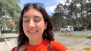 Crazy Girl Sucking Dick in the Bushes - Huge Facial Public Cumwalk
