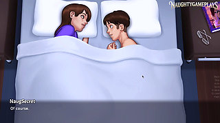 StepMom Shares Bed With Her Stepson They Fuck Under The Sheets - Summertime Saga Part 48 By DarkCookie - 3D Game