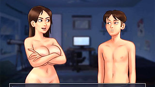 Summertime saga: stepbrother invites his stepsister for fucking in his room ep 141