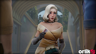 Mercy Sucks Two Big Dicks - 3D Overwatch Animation