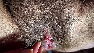 Hot Stepmom Plays with Her Dirty and Hairy Close-up