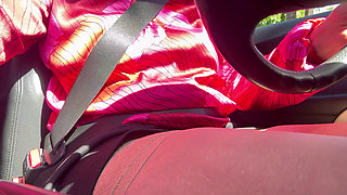 I pulled over and rubbed my pussy in the car until I had an intense orgasm.