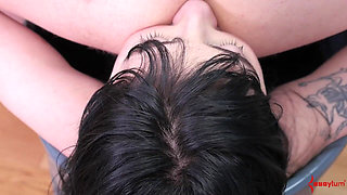 Goth Slave Gets Ass Fucked and Pissed on in the Garbage