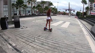 Hoverboard fun with big ass Thai GF and horny sex once home