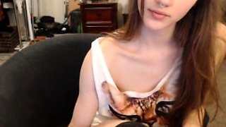 Cute blonde amateur webcam teen masturbating