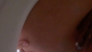 Bathroom-slave Voyeur Peeping on Bellealiz Peeing and Farting.