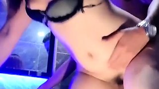 European amateur brunette rides big dick