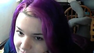 Emo Goth Girl's Foot Fetish Webcam Show