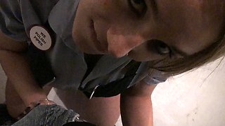 Slut gives wam deep throat pov blowjob and handjob