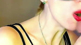 Oksi's Red Lips and Extreme Throat Fuck