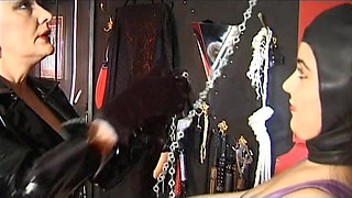 Brunette German MILF with Naturals Gets Fucked with Toys in BDSM Orgy