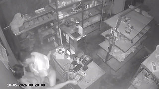 Cheating in a dark place with an ex-girlfriend, it turns out that there is a hidden camera.