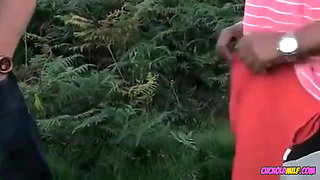Cuckold MILF in Outdoor Gangbang