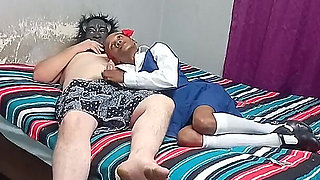 Black 18 Year Old School Girl Sucks Johnny's Cock in School Uniform